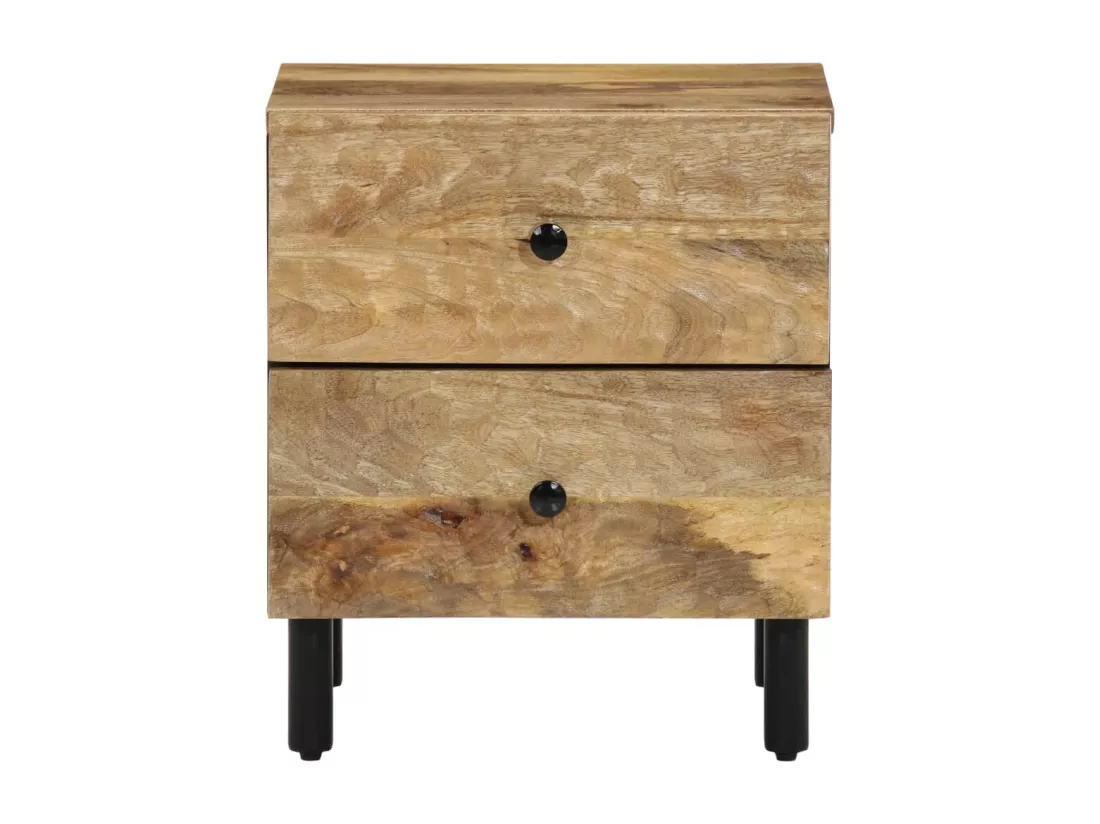 Prolenta Premium - Tables de chevet 2 pcs 40x33x46 cm Bois de manguier solide
