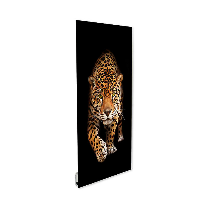 Radiateur électrique à rayonnement avec soufflerie Ilo Fanmix en verre design Léopard 1750W