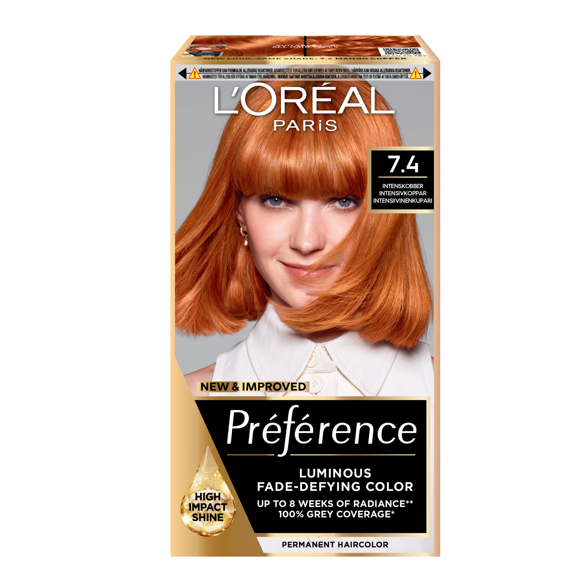 L'Oréal Paris Préférence 7,4 Mango Copper