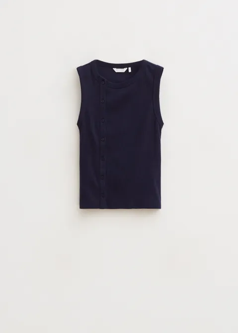 Singlet met knopen blauw (BLW.D)