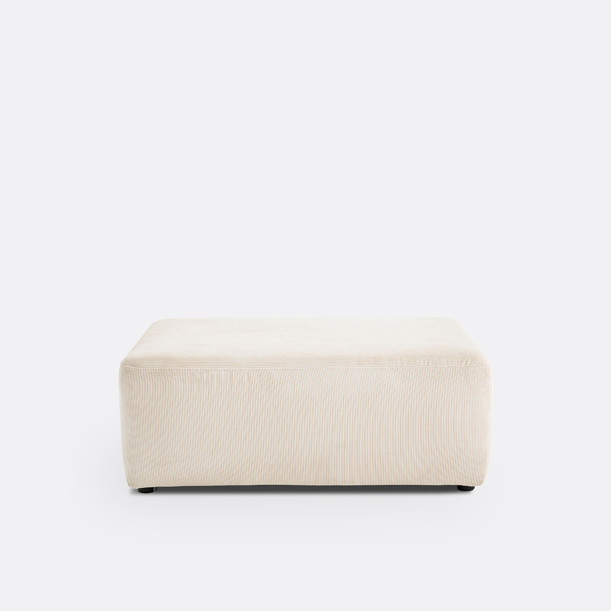 LA REDOUTE INTERIEURS<br>Puff com nervuras de veludo, Monica