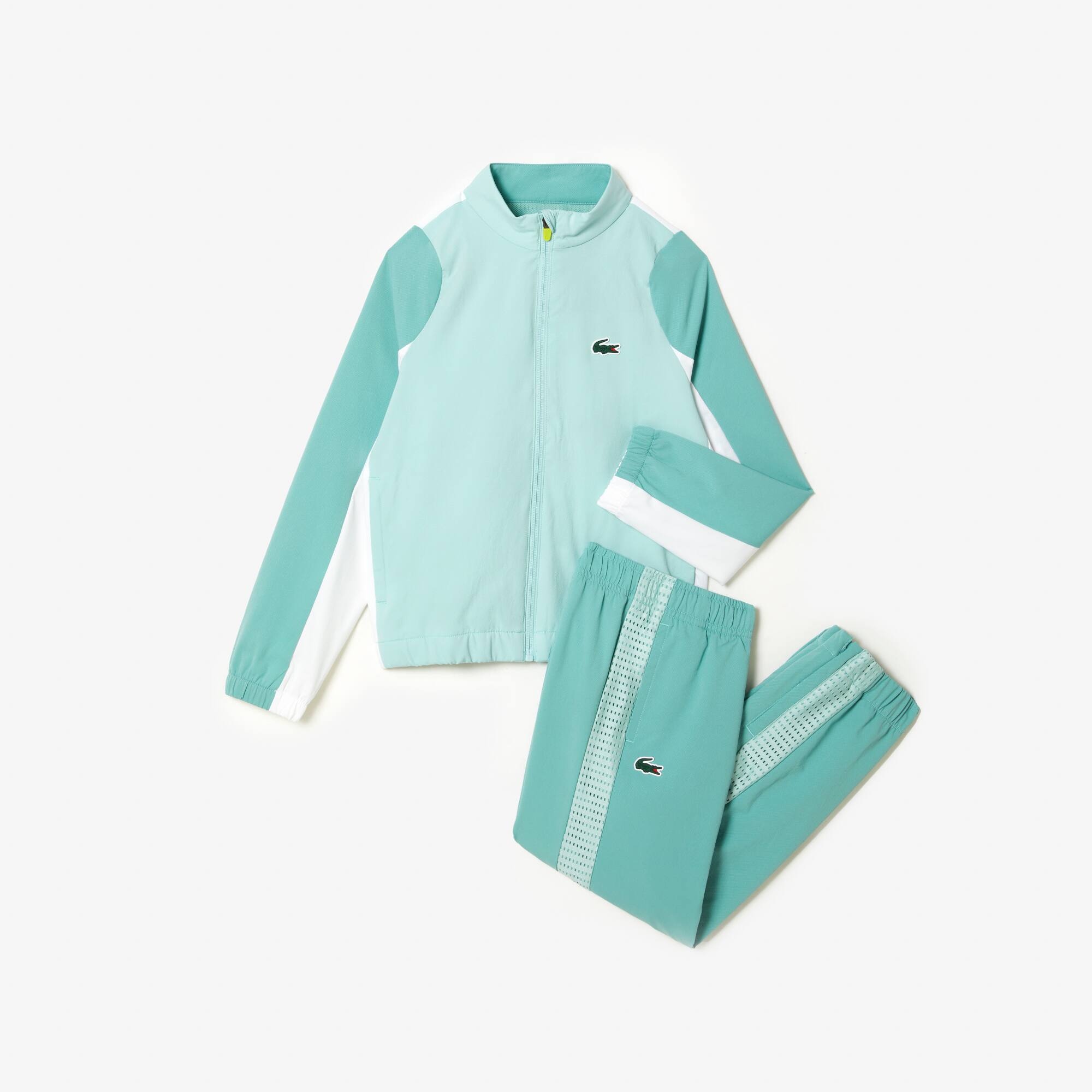 Jungen LACOSTE TENNIS Jogger Set mit Colorblock Trainingsanzüge - Grün - Lacoste - Jungen
