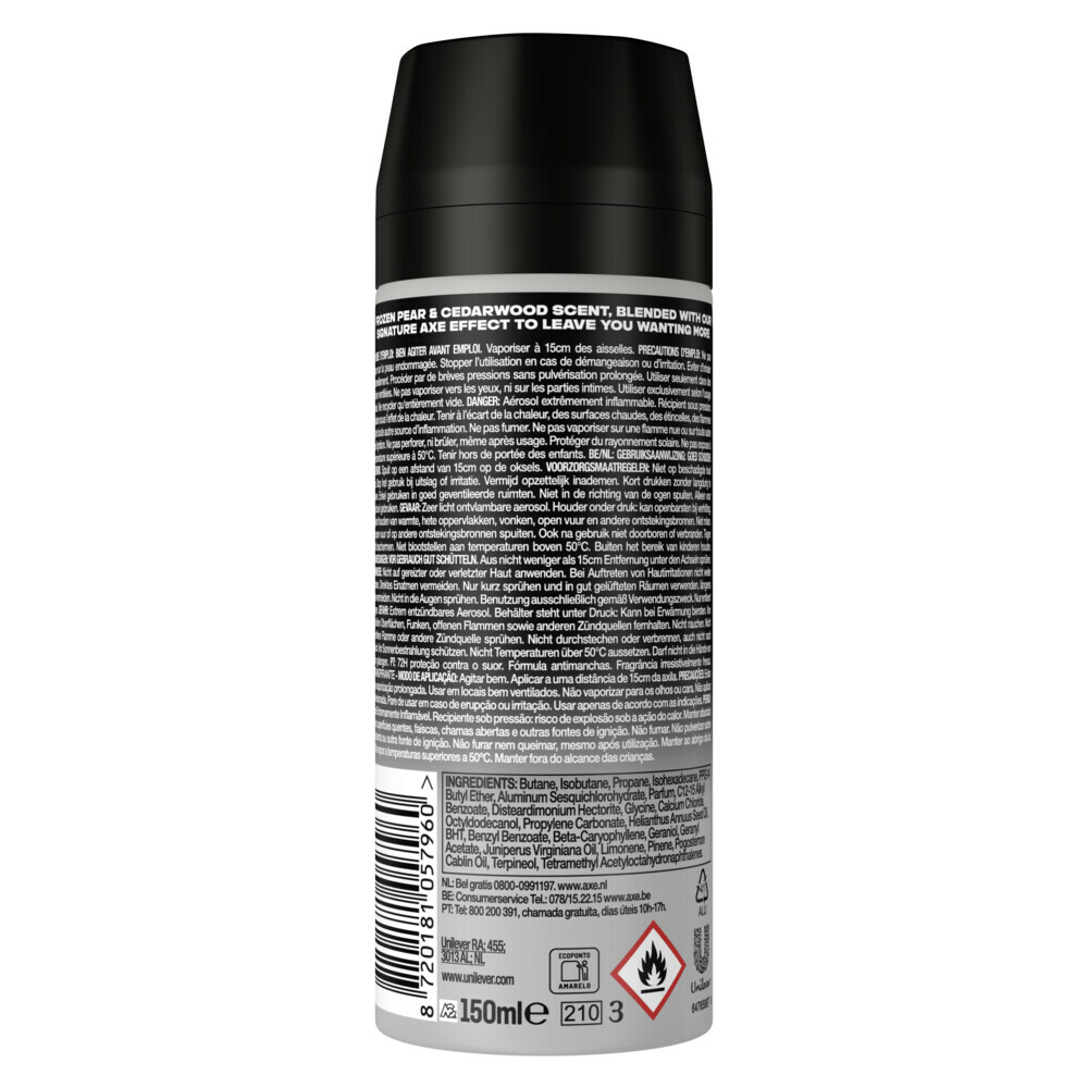 Axe Anti-Transpirant Spray Black150 ml