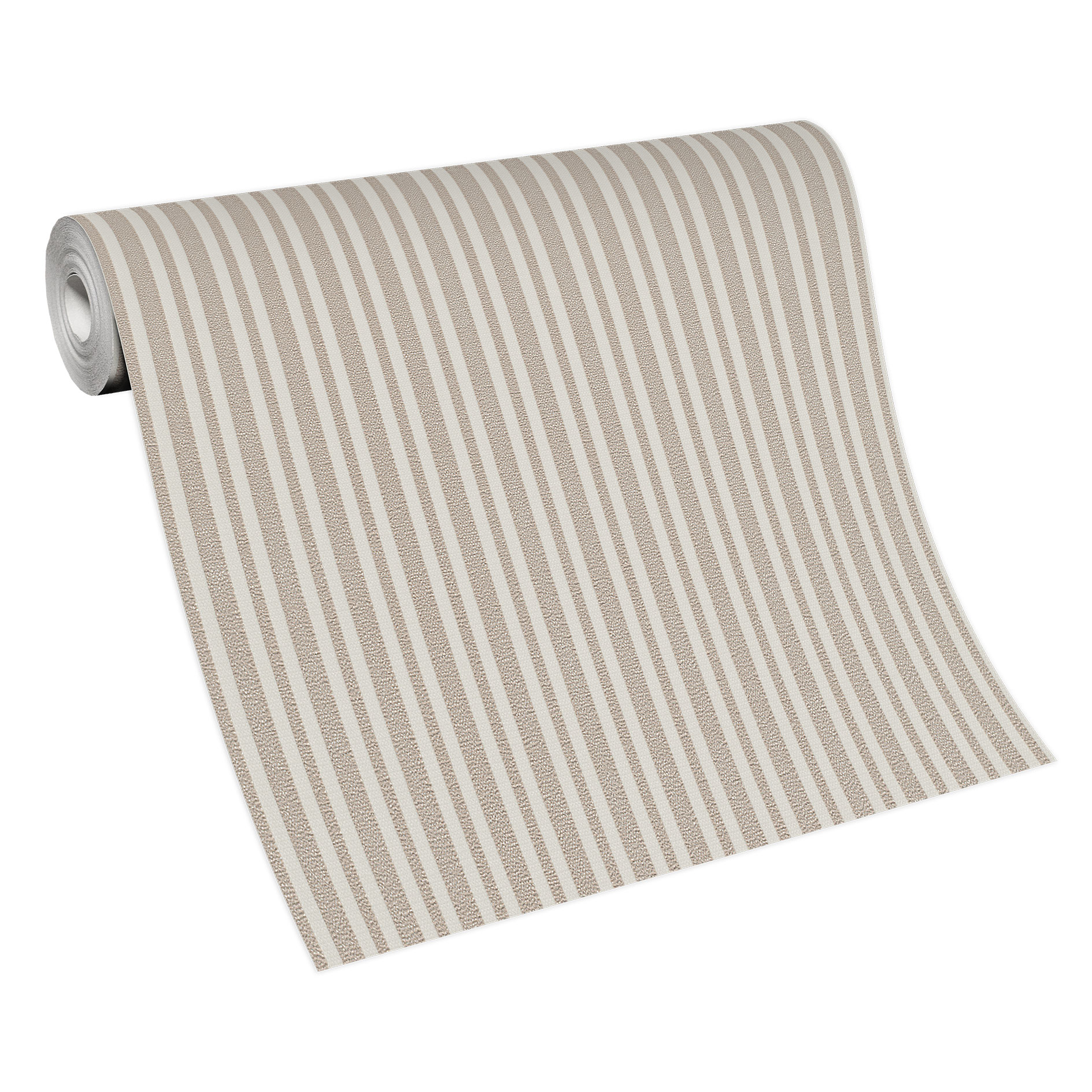 Vliestapete - creme - Streifen - 10 Meter
