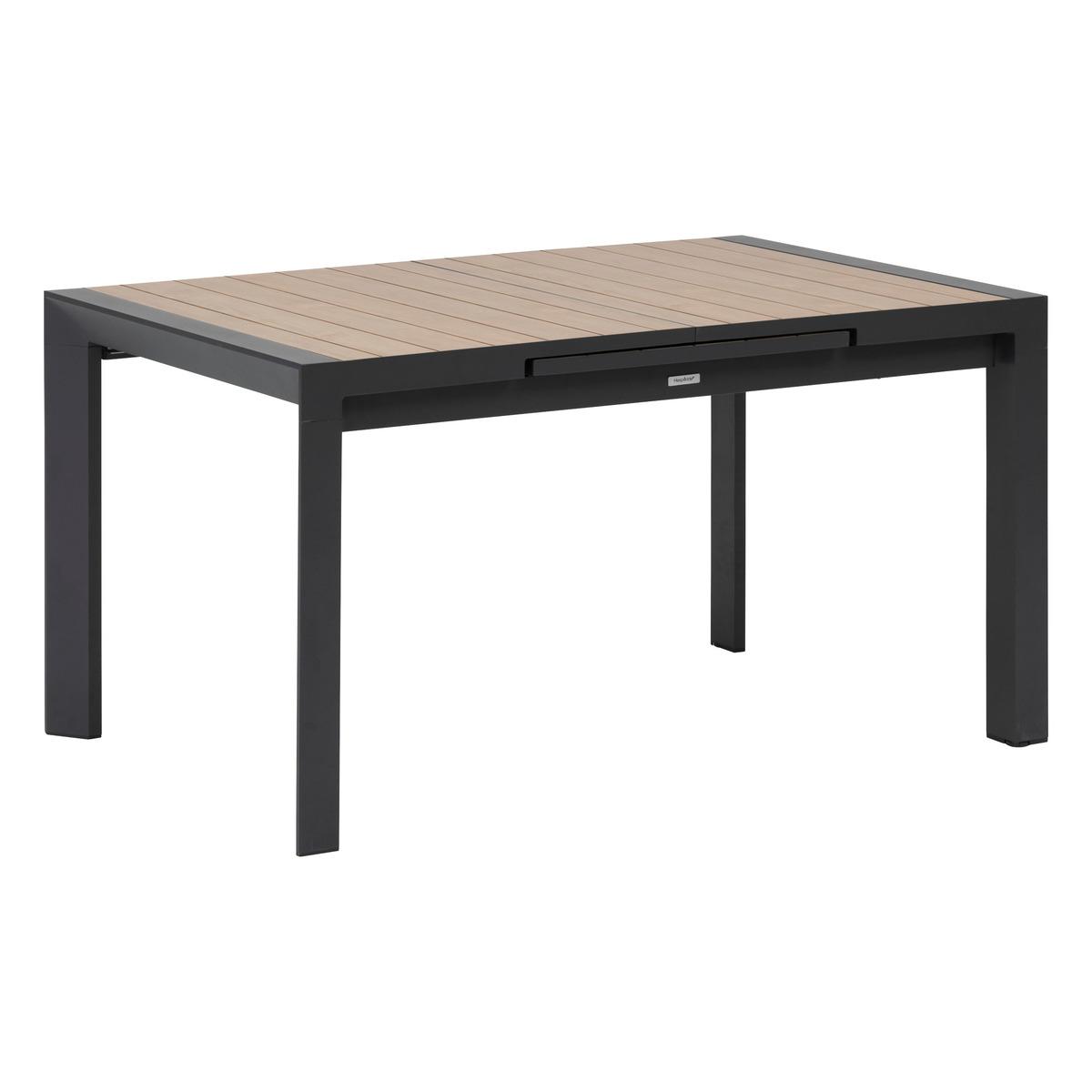 TABLE EVASION EXTENSIBLE ALUMINIUM HONEY GRAPHITE 8 PLACES