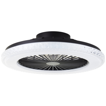 Brilliant plafondventilator Badria met lamp en RGB functie 40W zwart