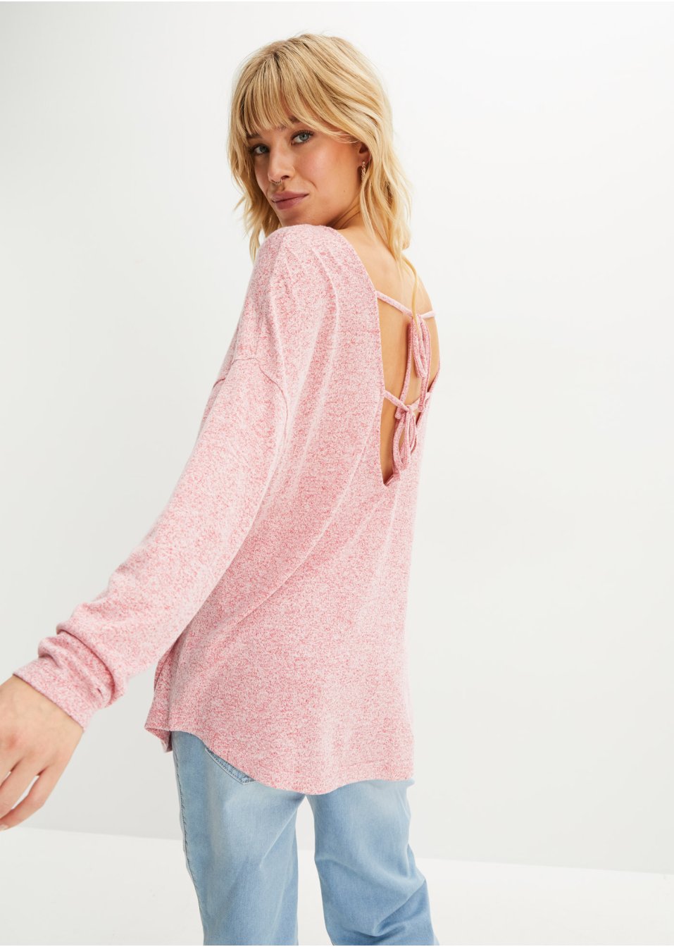 T-shirt en maille avec dos décolleté