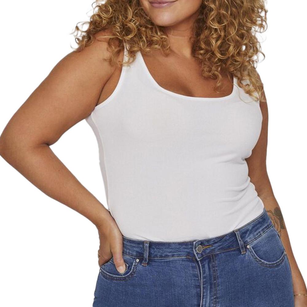 Vila Débardeur Blanc Femme Vila Curve Vijenni