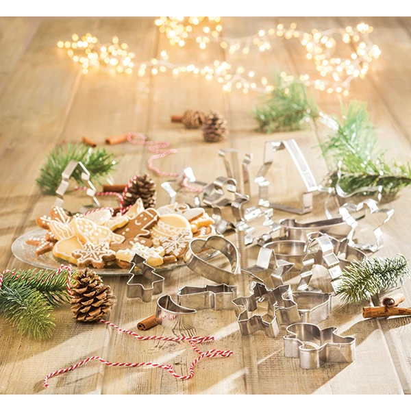 Set de 20 emporte-pièces de noël en inox Mathon