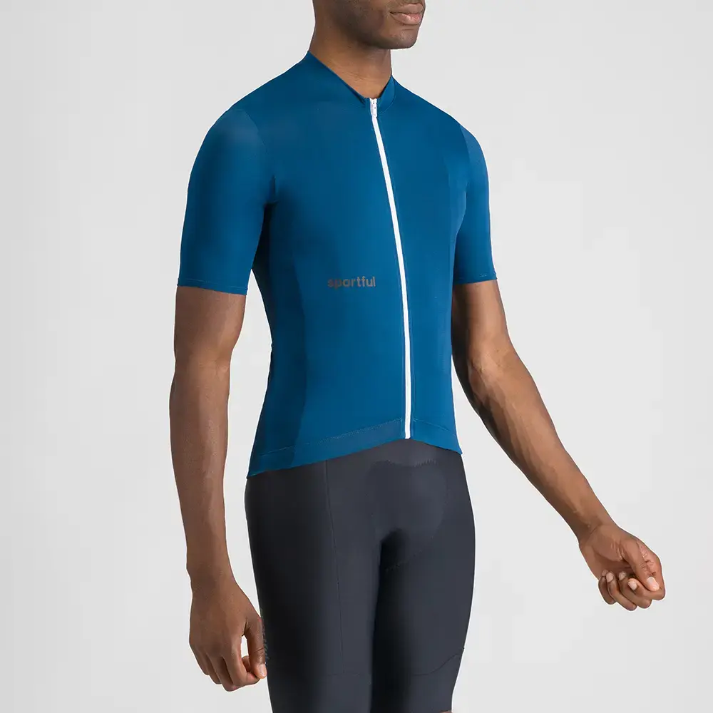 Sportful Classic Fietsshirt Korte Mouwen Blauw Heren