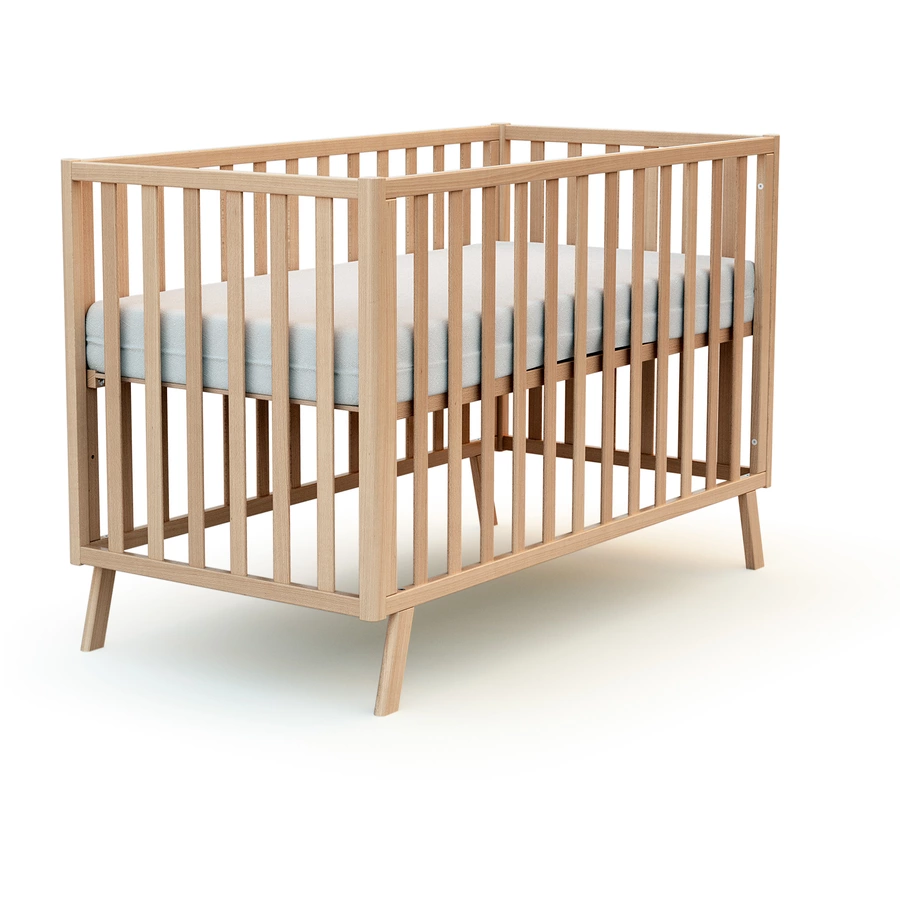 AT4 Babybett CONFORT 60 x 120 cm lackierte Buche