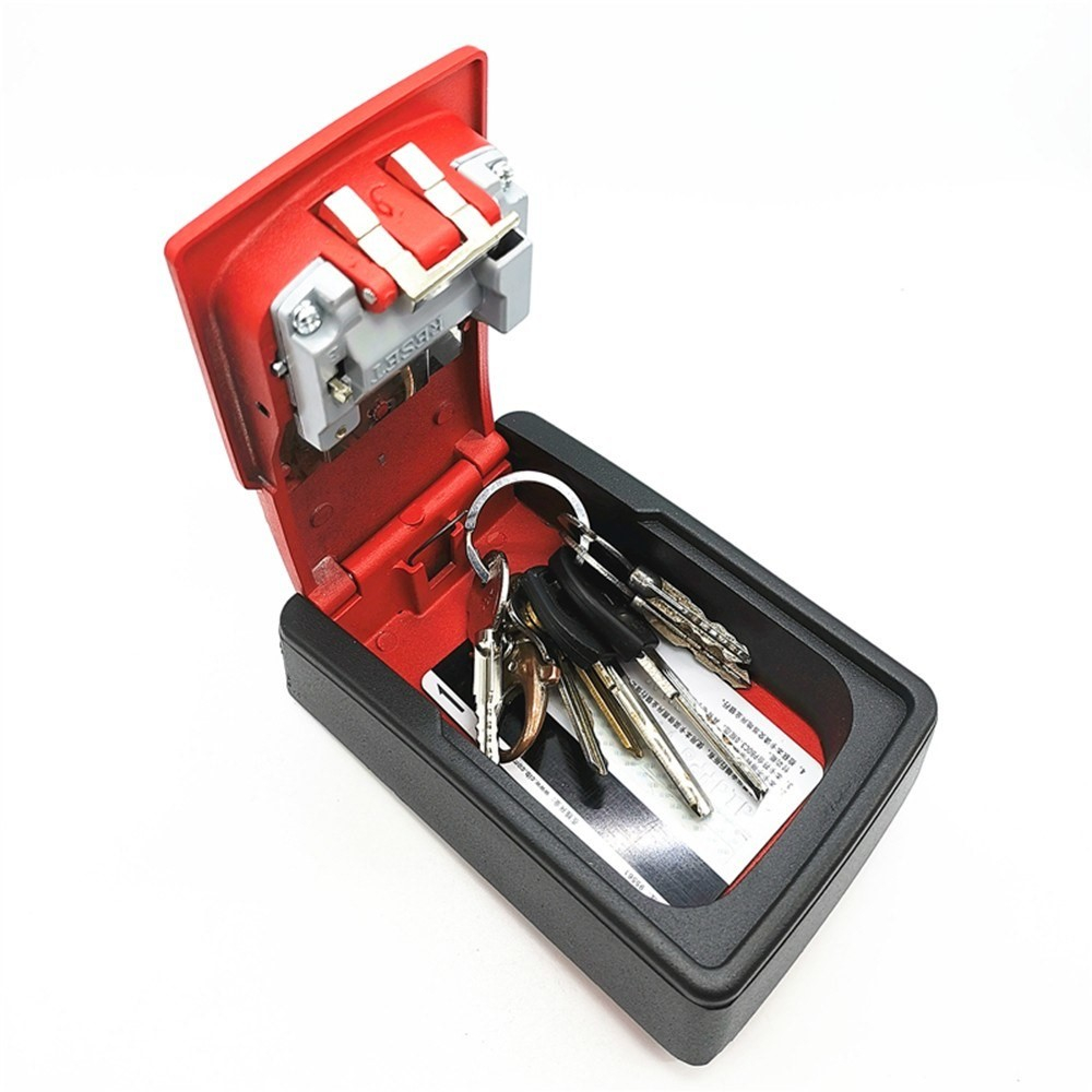 Schlüssel Tresor Safe Aufbewahrungsbox mit 4-Stelligem Sicherheits Zahlenschloss  - Schwarz