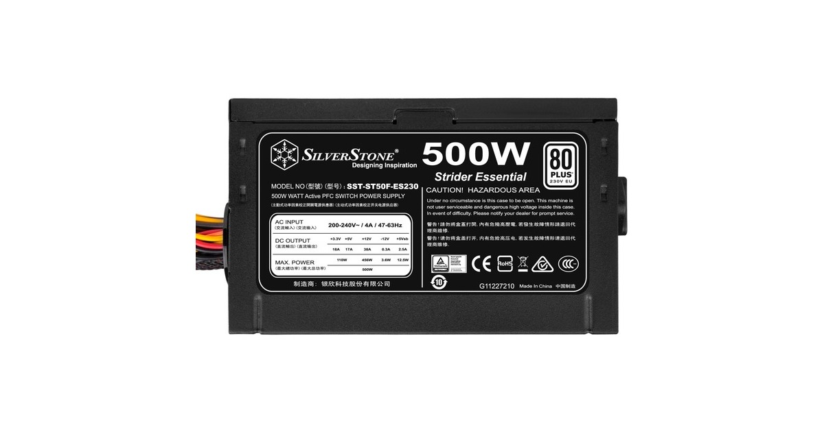 SilverStoneStrider Essential ST50F-ES230 500 watt voeding   (Zwart, 2x PCIe)
