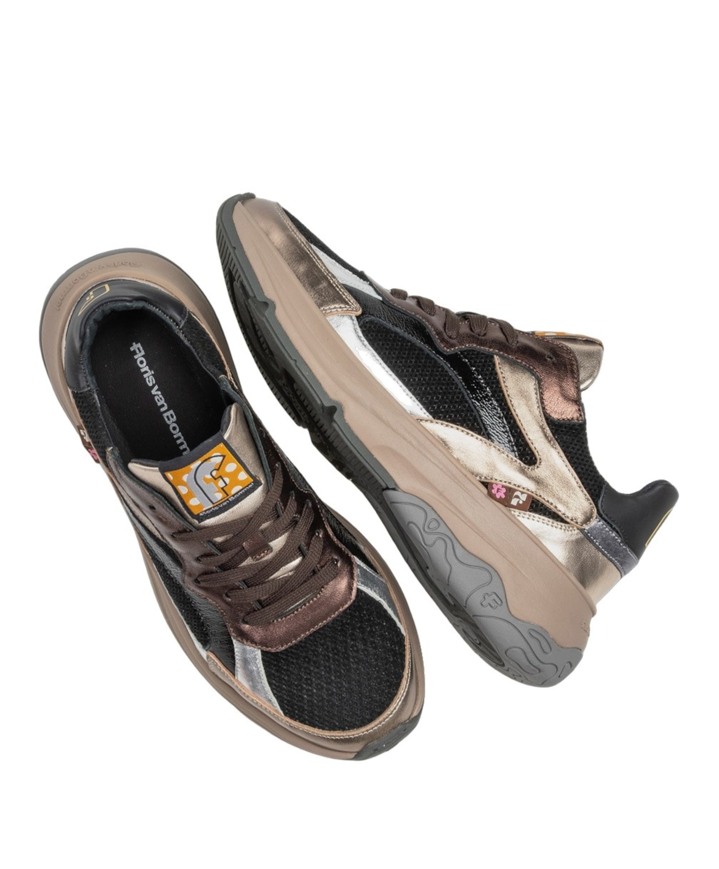 Floris van Bommel dames sneakers bruin