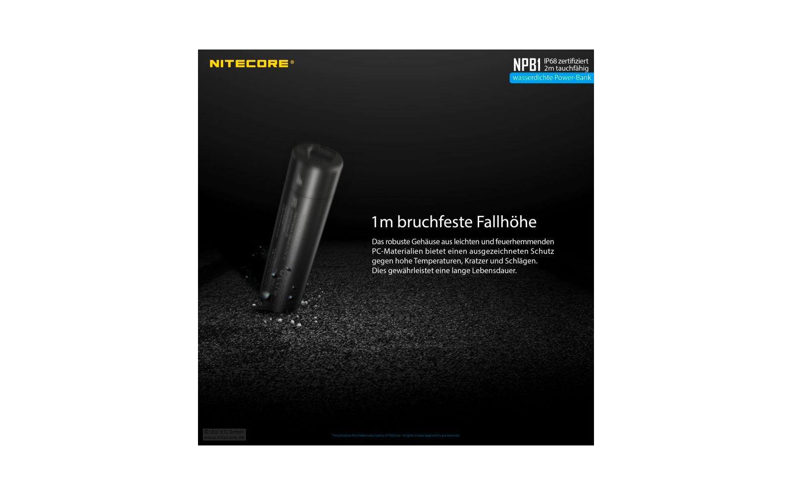 Nitecore Powerbank NBP 1 5000 mAh wasserdicht