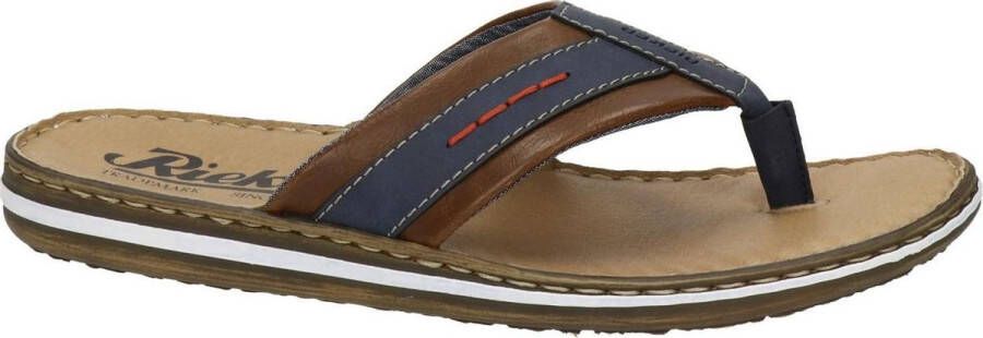 Rieker Comfortabele leren herenslipper Brown Heren