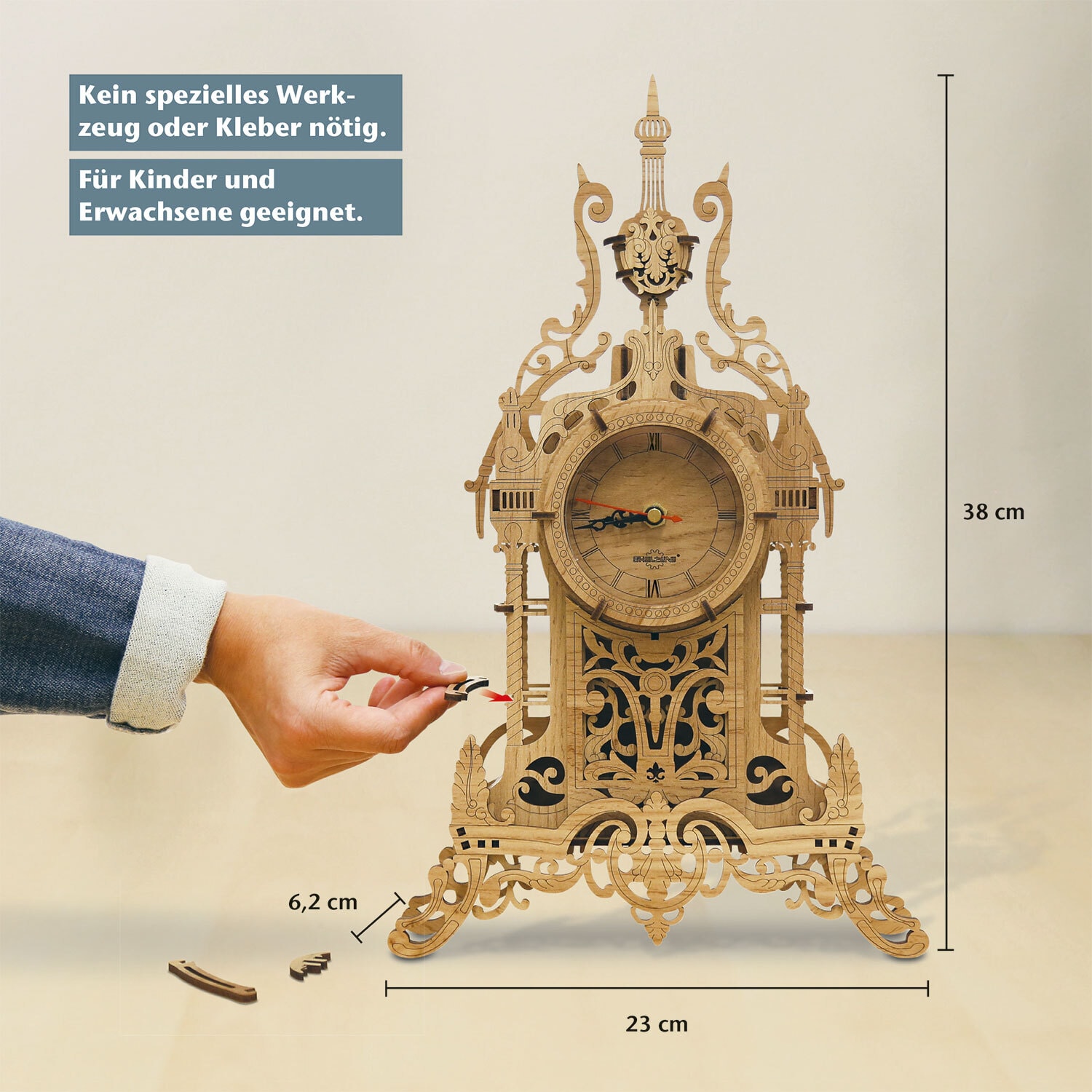 aktivshop 3D Holz-Puzzle »Tischuhr«
