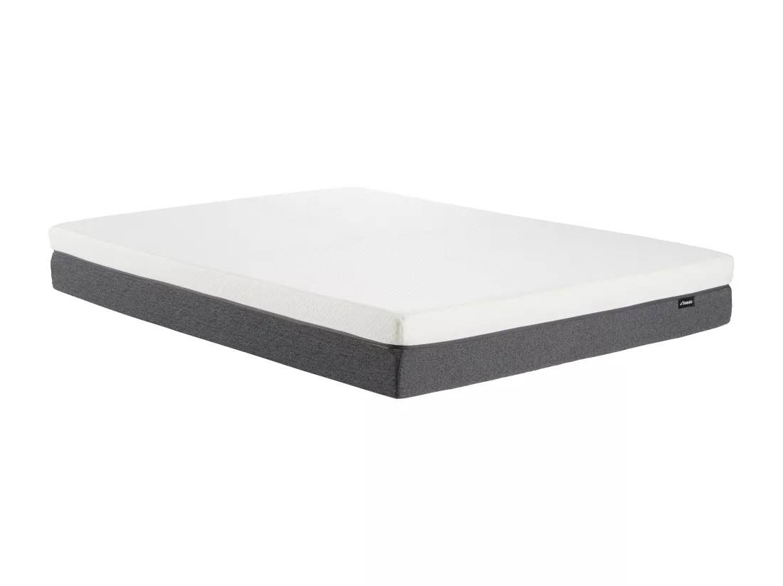 Ensemble 140 x 190 cm sommier tapissier + matelas mousse HD 7 zones et accueil mémoire de forme déhoussable ép.25cm - RIAU de YSMÉE