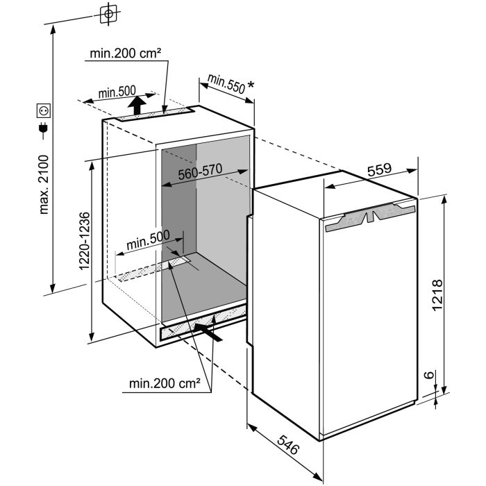 Liebherr Einbau-Kühlschrank IRBd 4171-20 Peak BioFresh