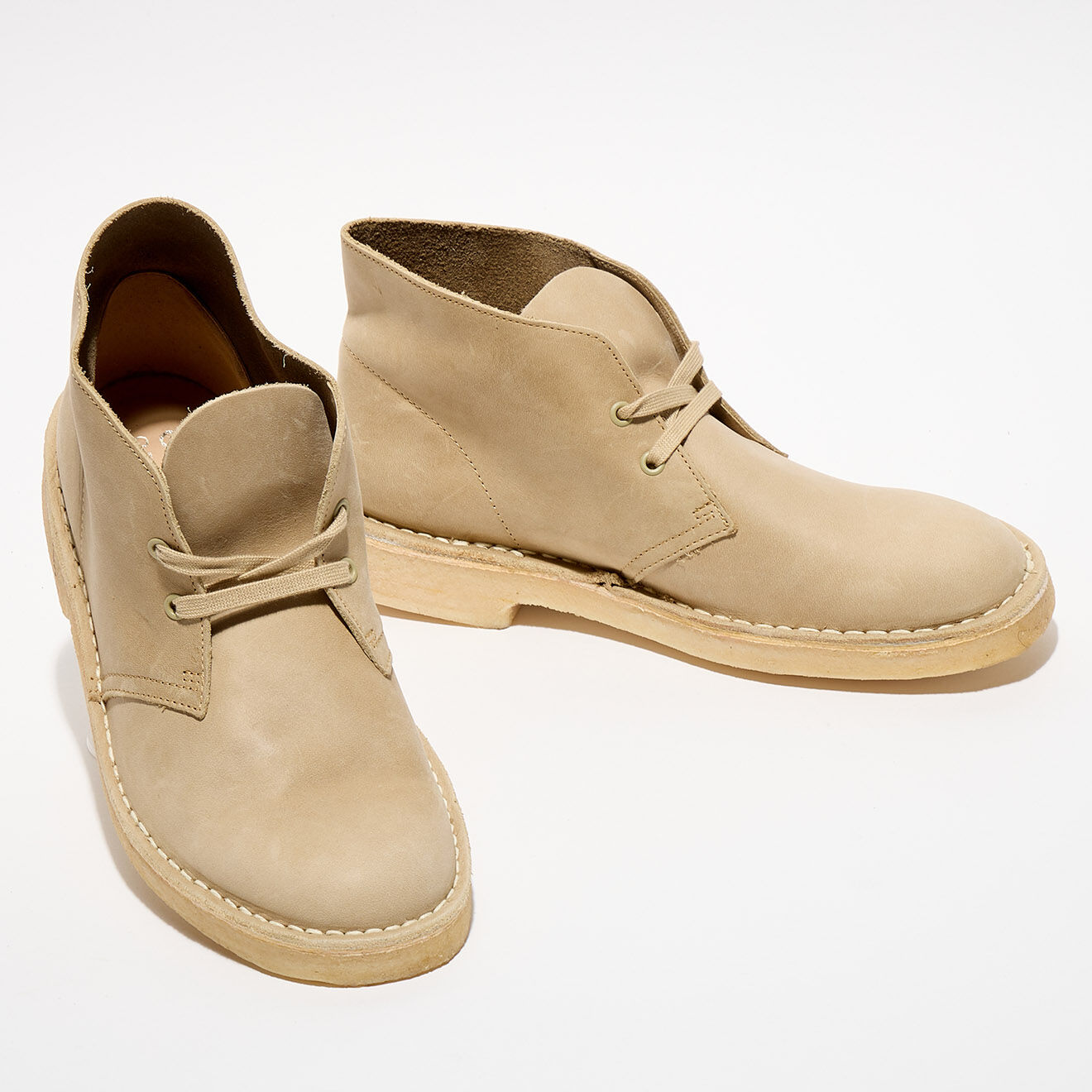 Clarks Originals Desert boots en Velours de Cuir Desert beiges