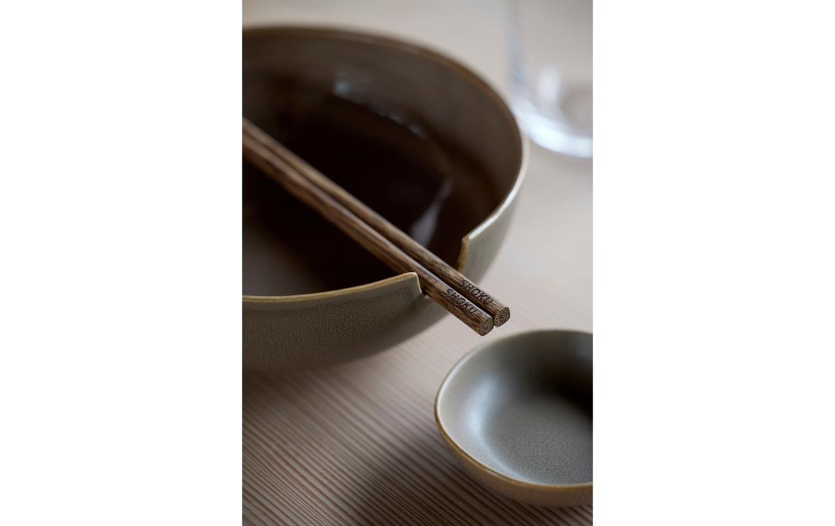 Essstäbchen Shoku 8-teilig, BraunStäbchen-Set aus Holz