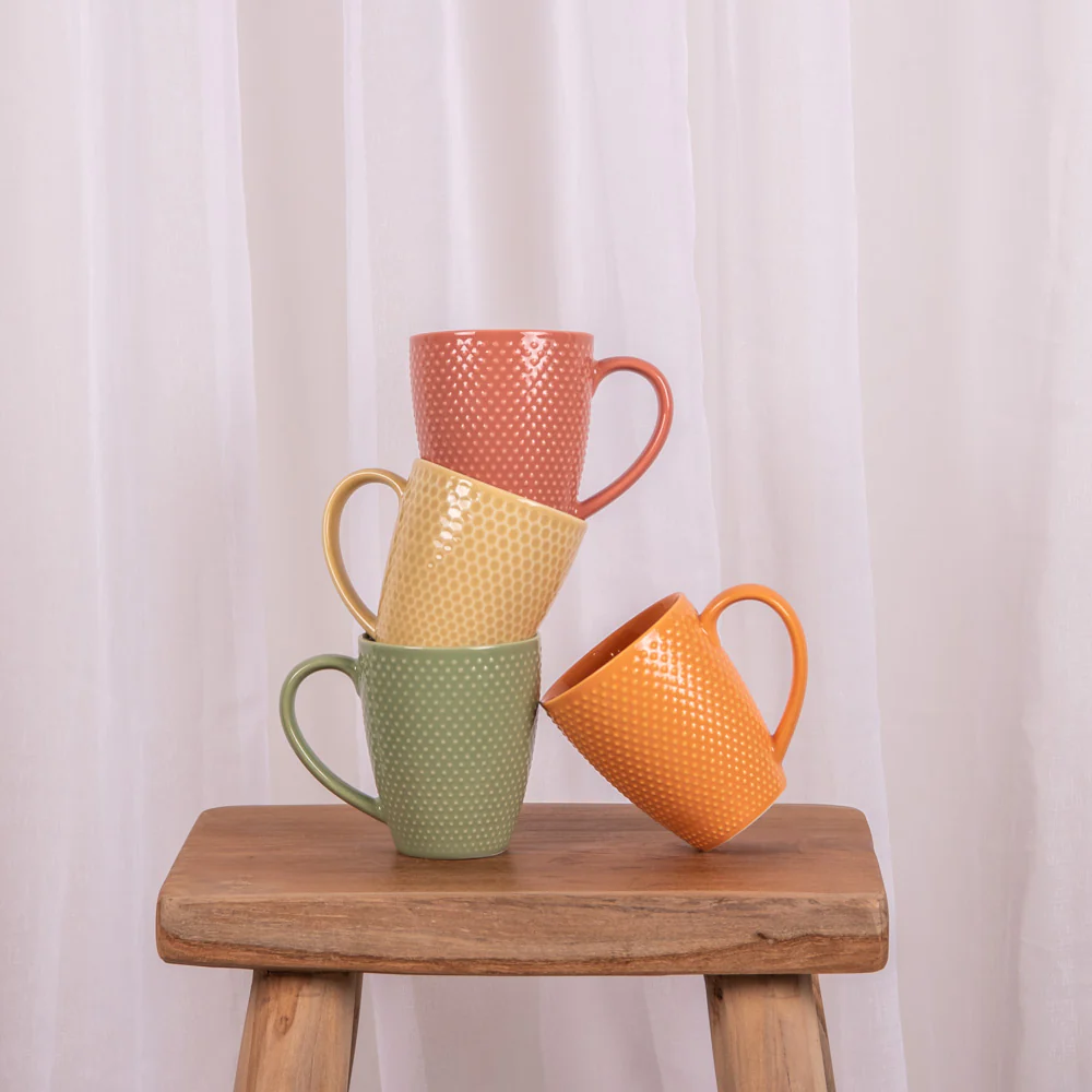 Coffret de 4 mugs Sunrise 35 cl Table passion