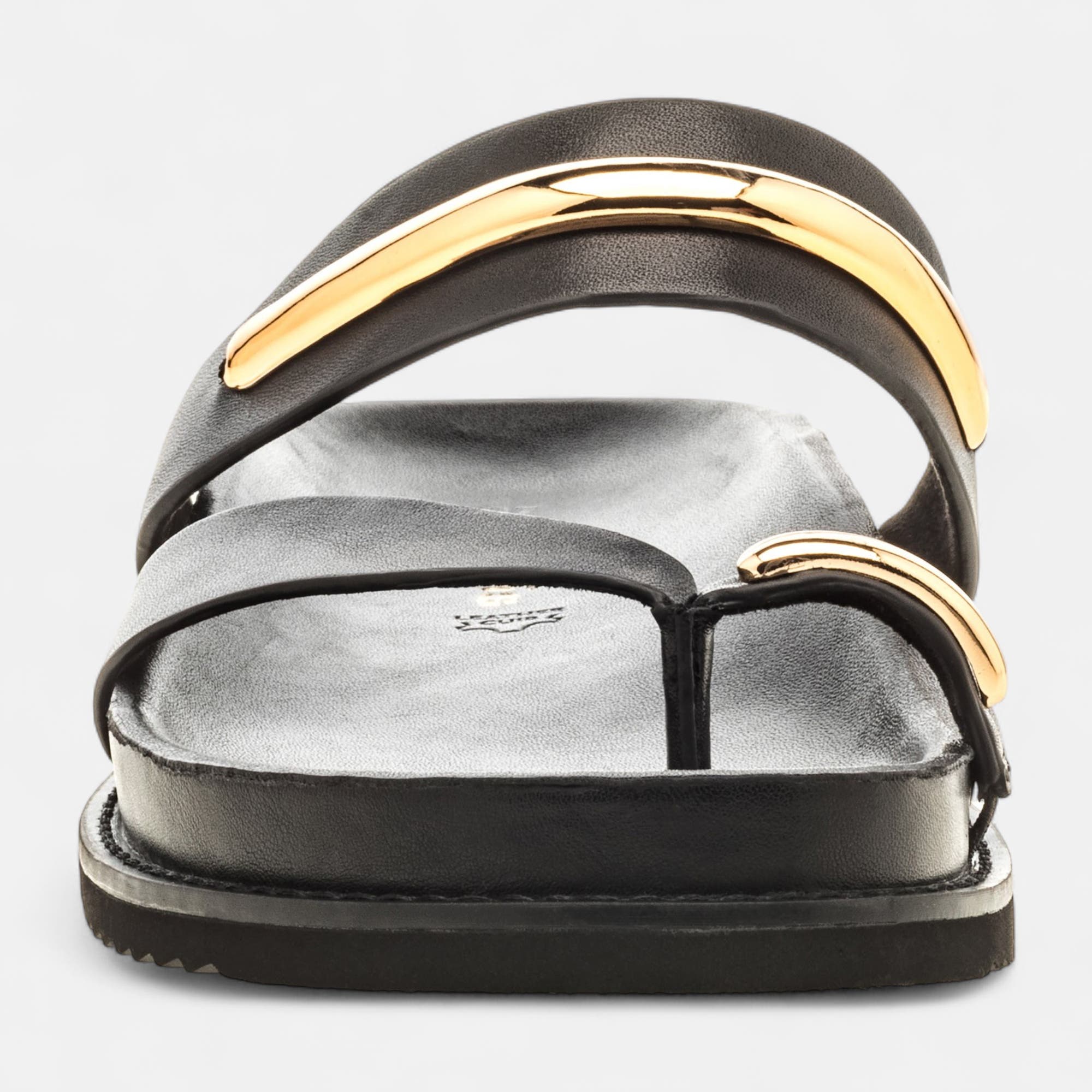 Mules Femme en cuir noir