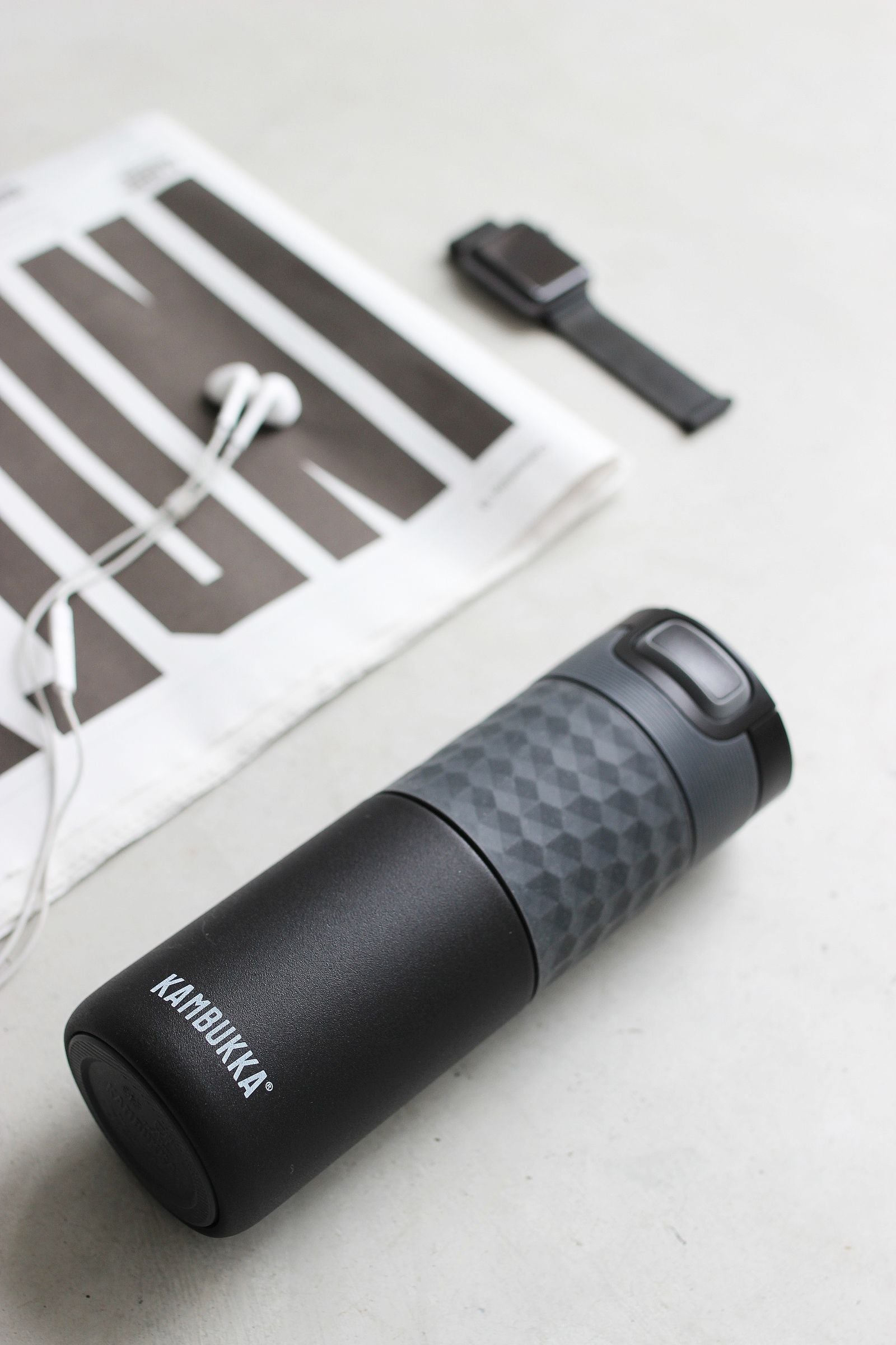 Kambukka - Etna Thermosbeker 500 ml Grip Black Steel