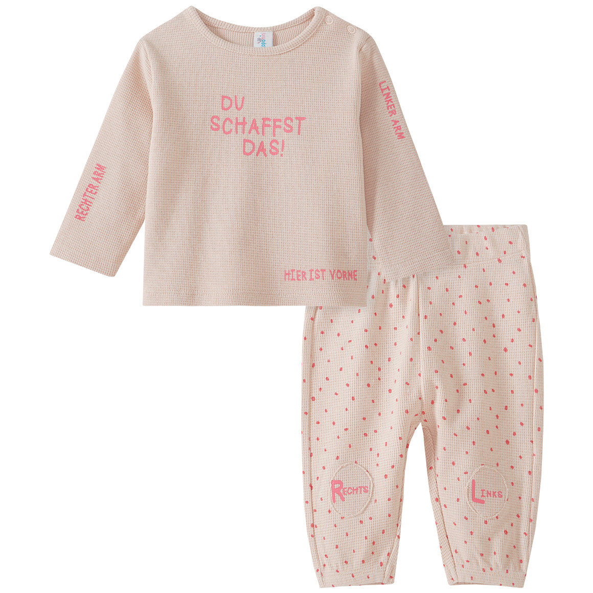 Topomini Newborn Langarmshirt und Leggings im Set natur