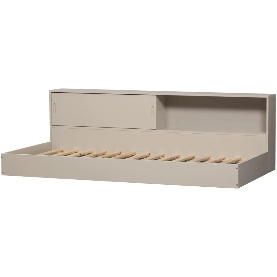 WOOOD Carter Bed - Grenenhout - Dust/Beige - 90x200