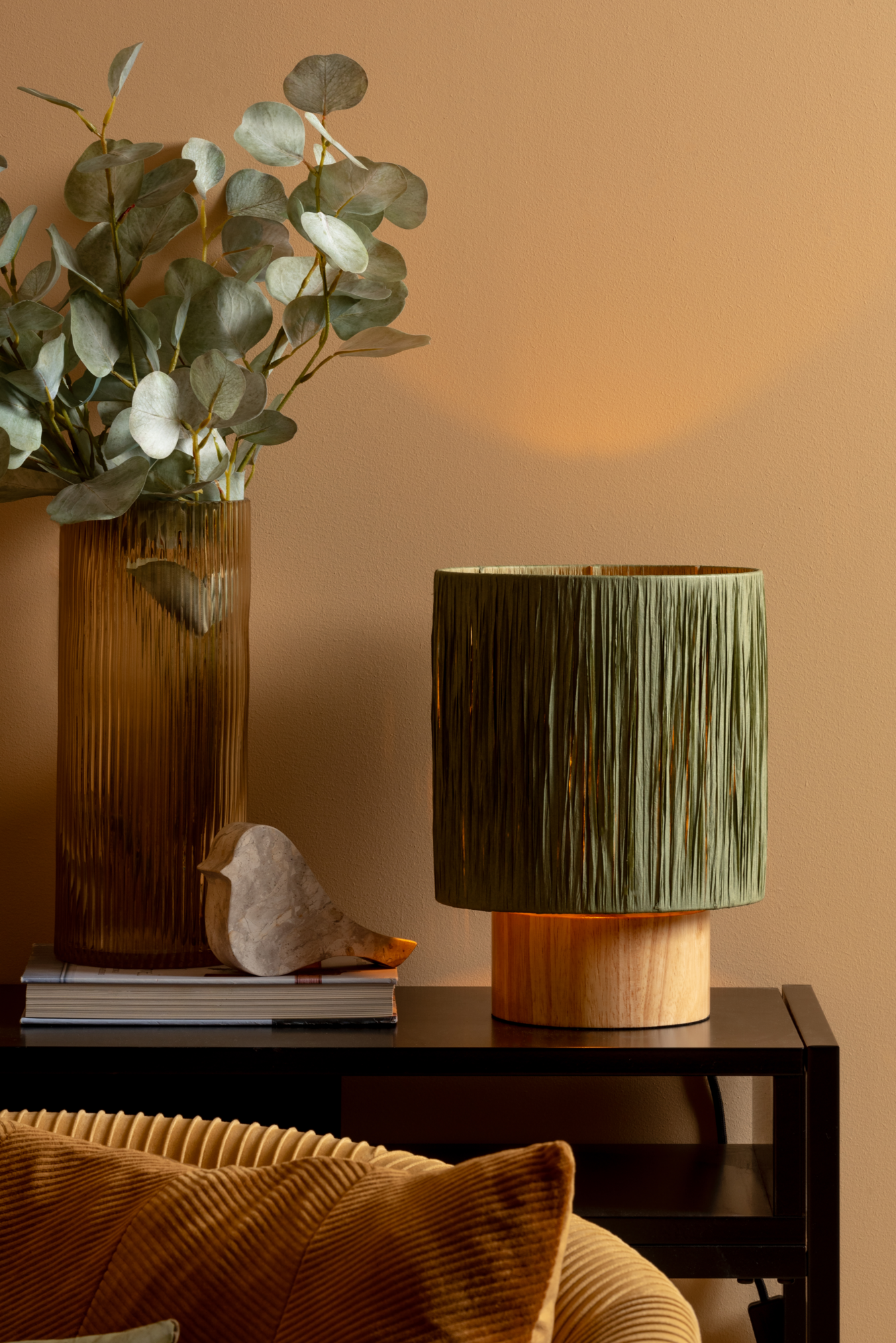 Table lamp Sheer Round grayed jade