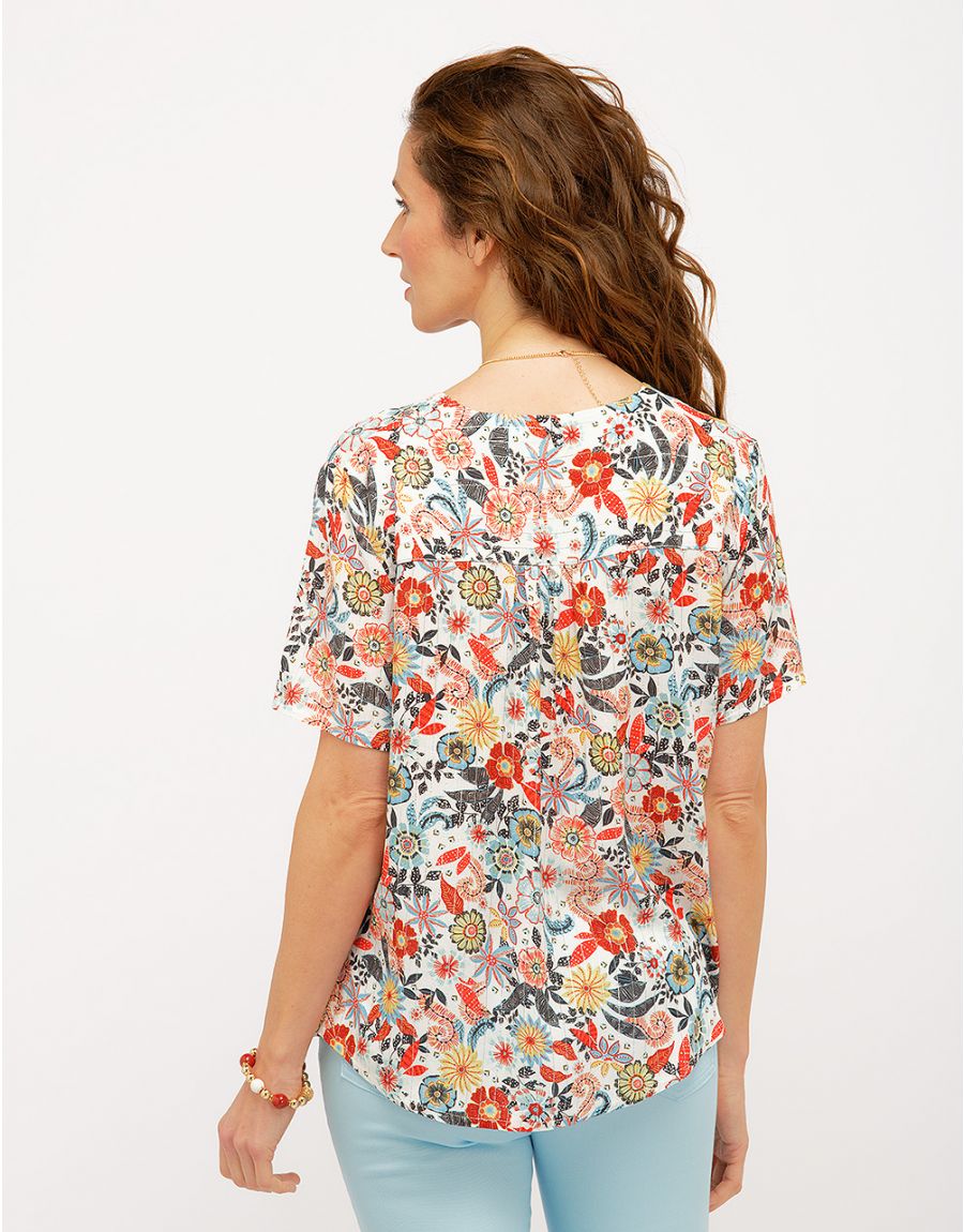 Blouse féminine fleurie