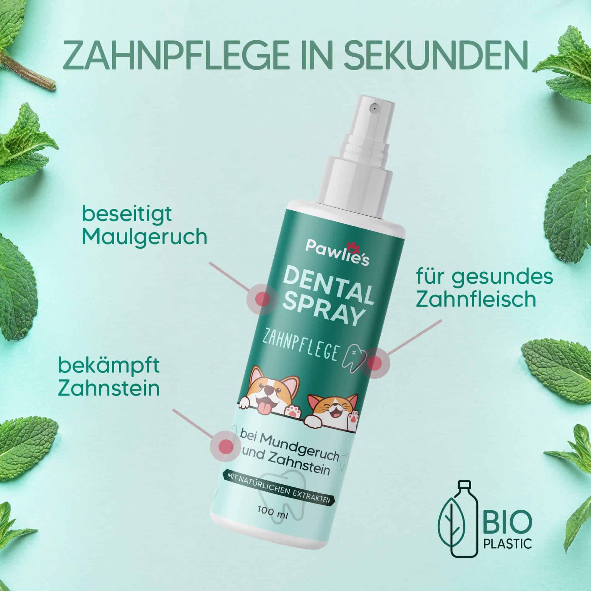 Pawlie's Dentalspray zur Zahnpflege bei Hunden