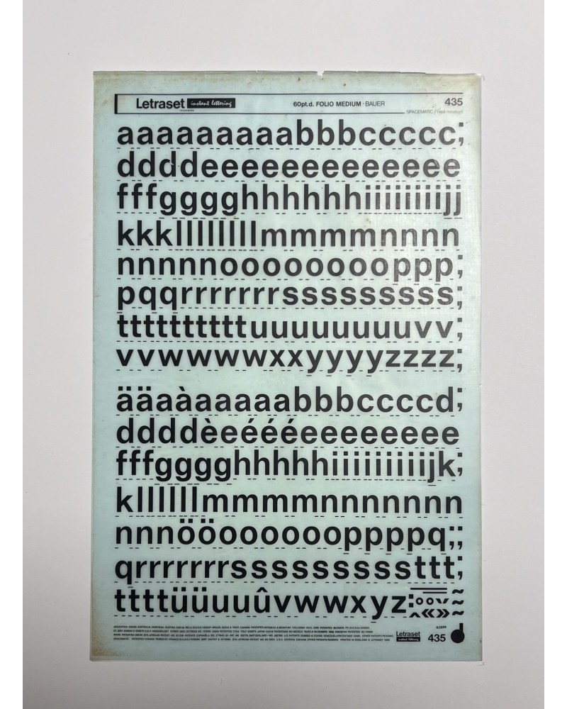 Letraset 435 - FOLIO MEDIUM - 60pt