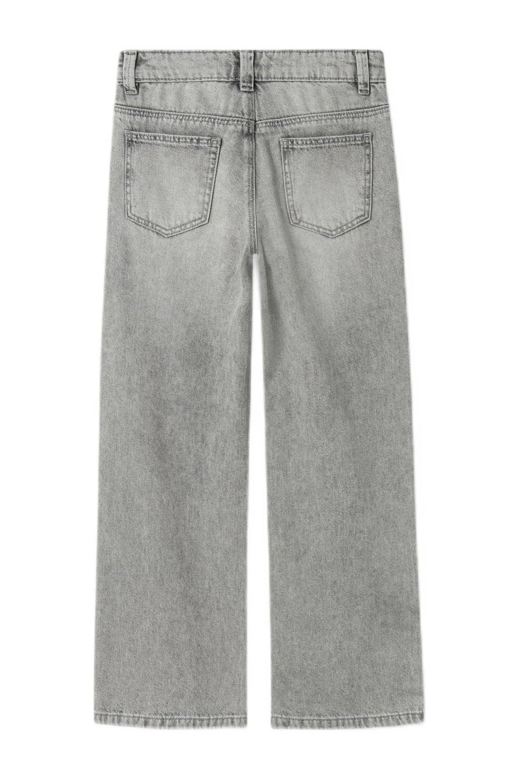 NAME IT wide leg jeans light grey denim