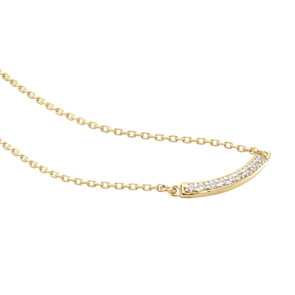 Collier Plaqué Or Kumb Oxydes De Zirconium