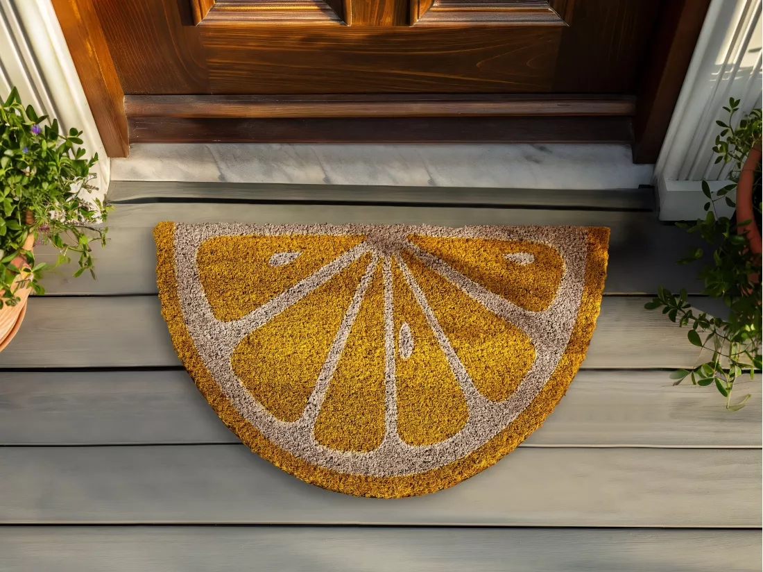 Paillasson IJEN 40 x 60 cm Fibre de coco Jaune