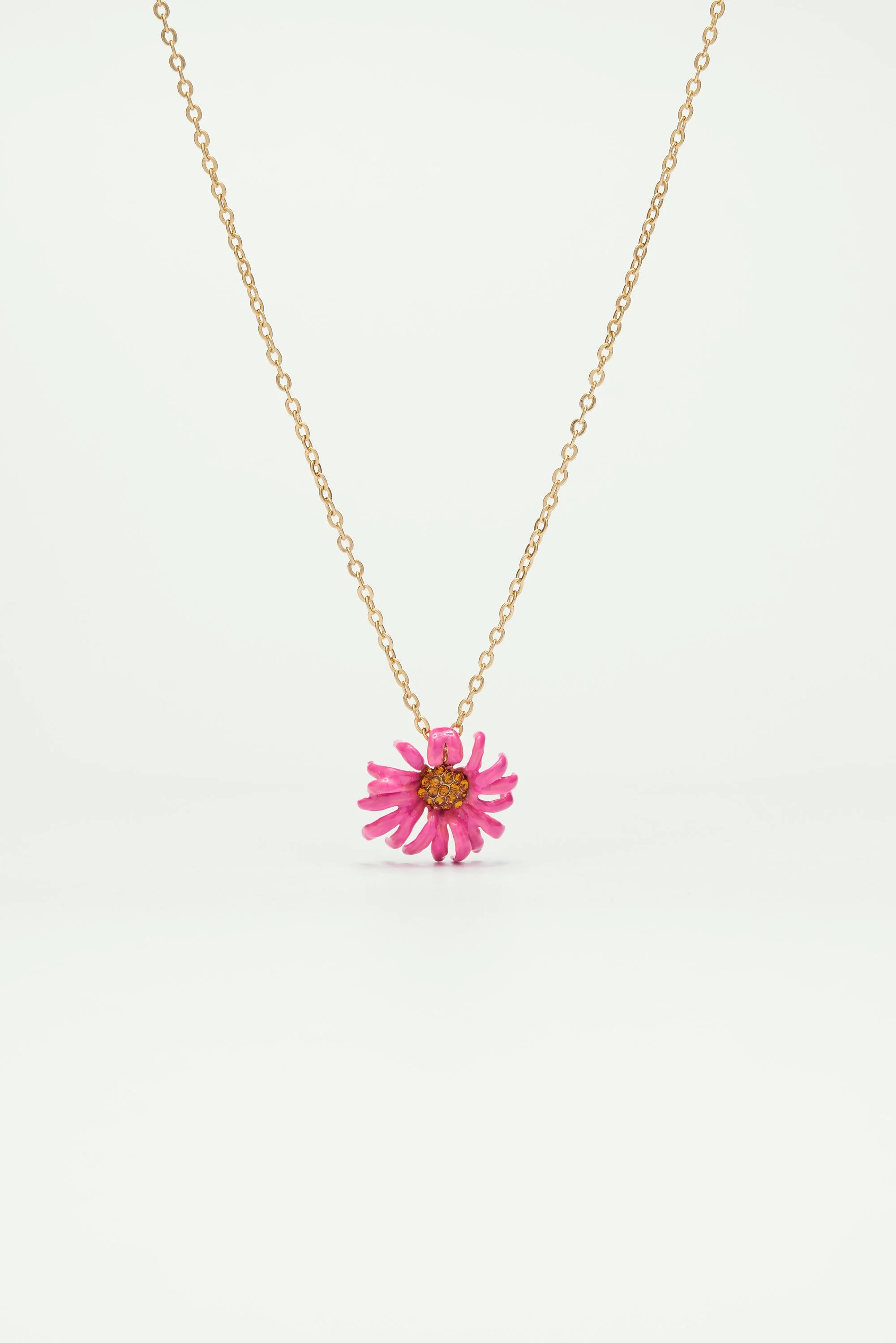 Collier pendentif fleur echinacée pourpre | Multicolore