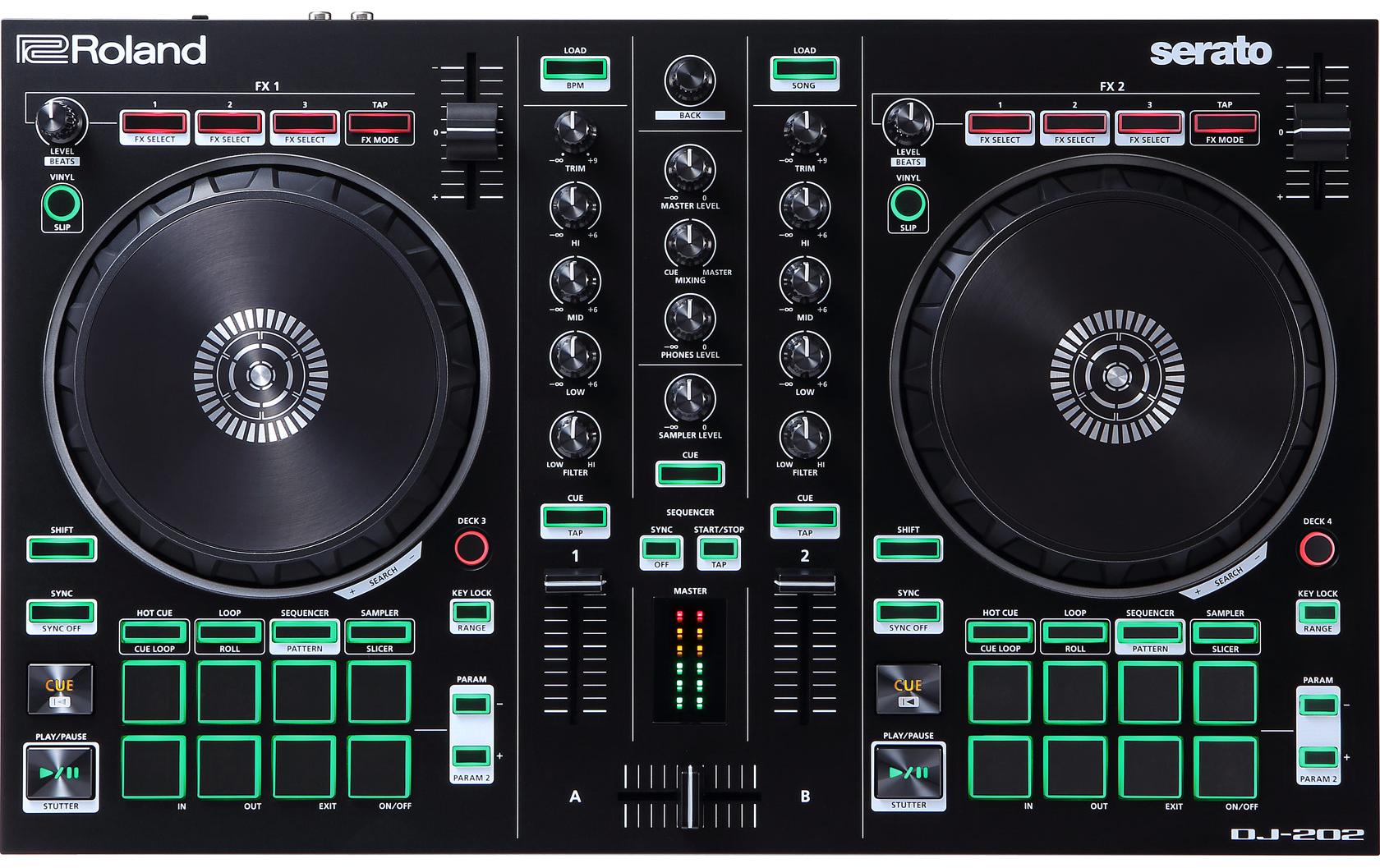 DJ-Controller DJ-202<br>Mixen, Scratchen, Sequencen. Einfach loslegen.