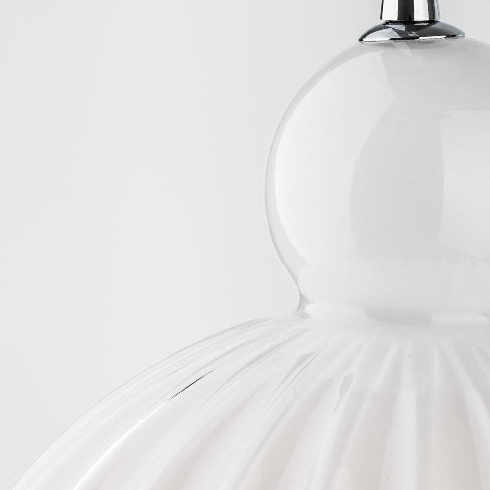 Odell hanglamp in wit en chroom E27