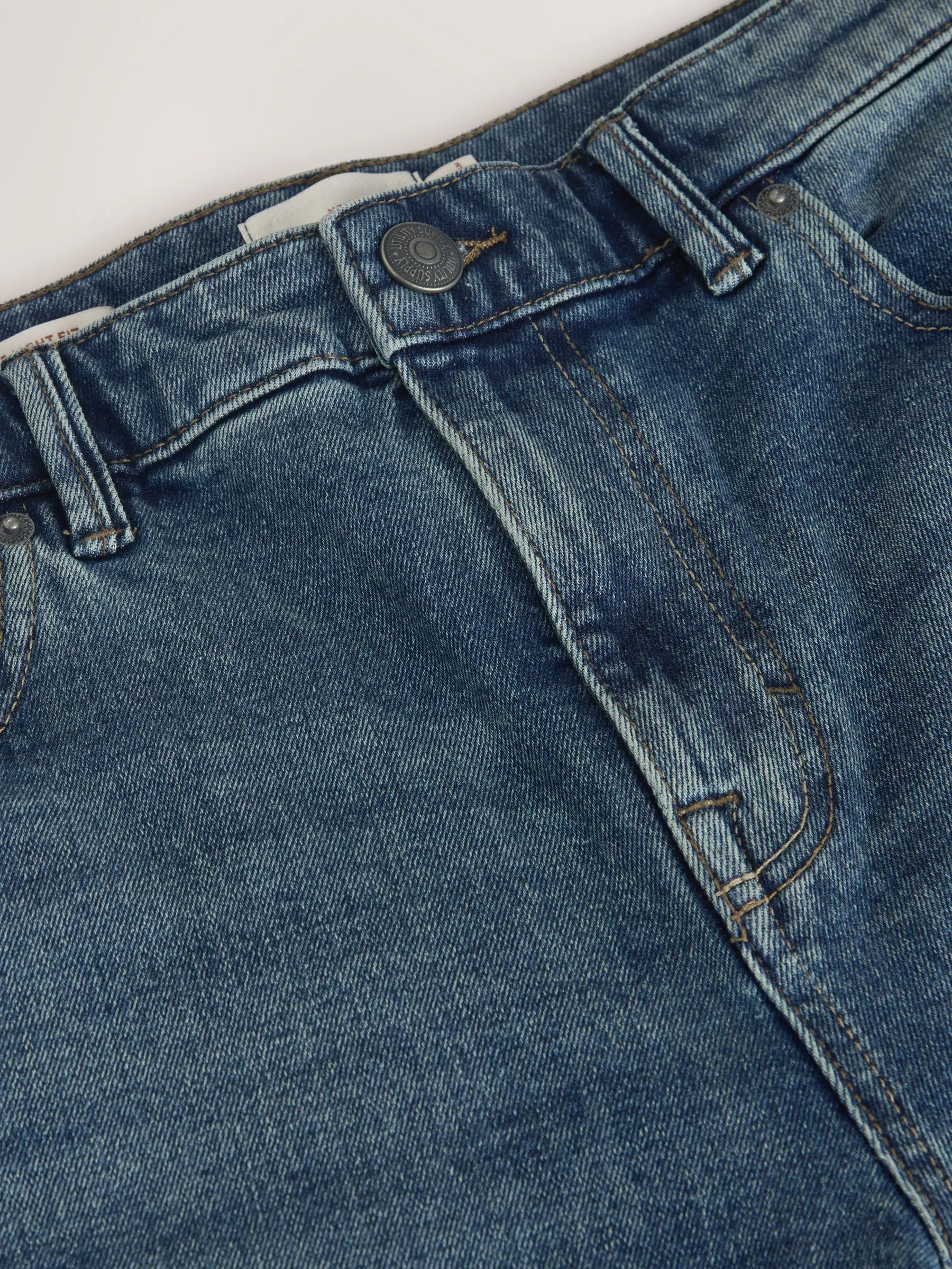 Blauw - Signature Brushed Cosy Denim Jeans With Wool