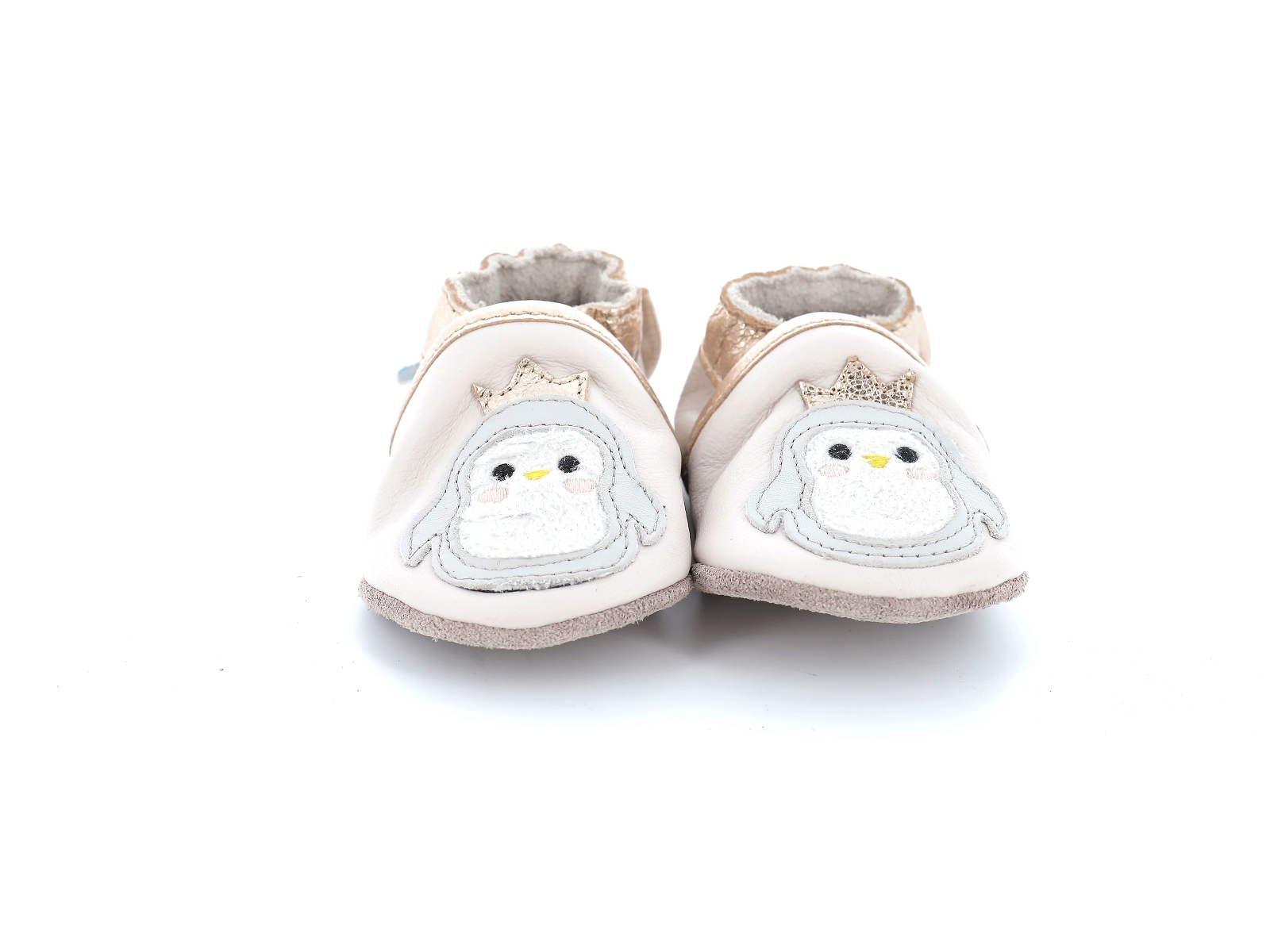 Robeez-CUTE AUK Cuir Rose Pâle