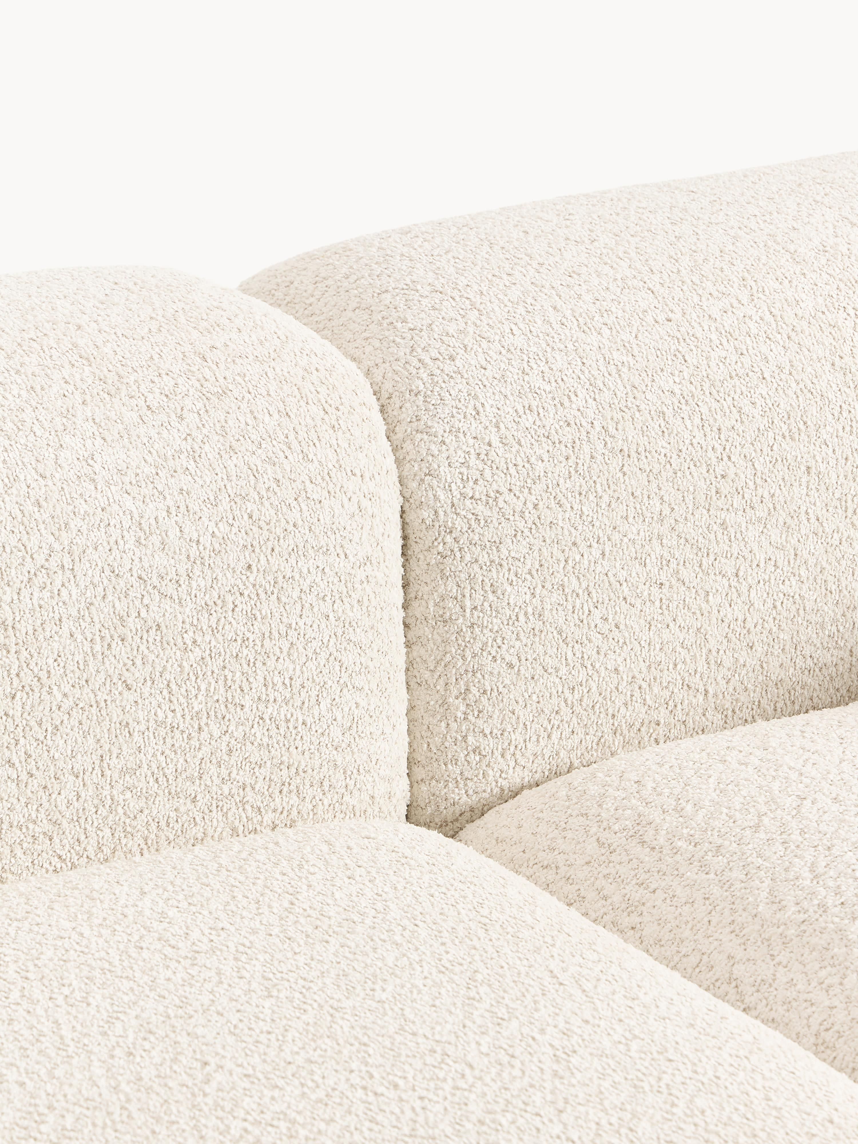 Modulaire hoekbank Natalie van teddy-bouclé
