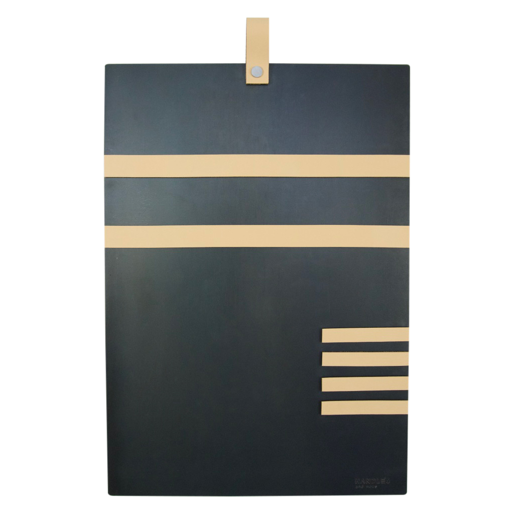 Magneetbord met magneetstrips Leer: Blauw (inclusief 6 leren magneetstrips)