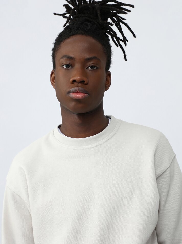 Moletom piqué básico - Off-white