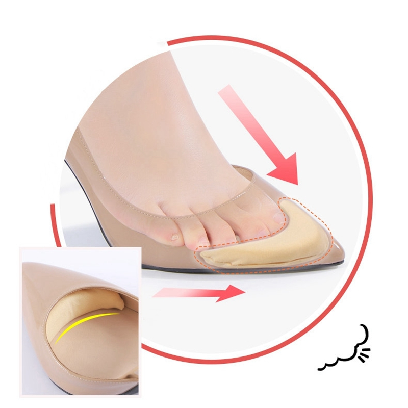 (1 Paar) Ultraweiche Schaumstoff Zehen Einlage Anti-Rutsch / Massage Einlagen für High Heels - Schwarz