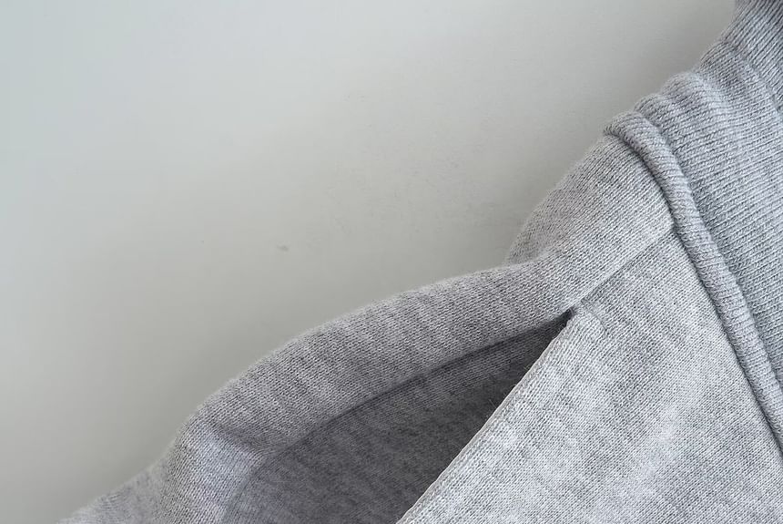 Overing - Sweatshorts met trekkoord in de taille en split