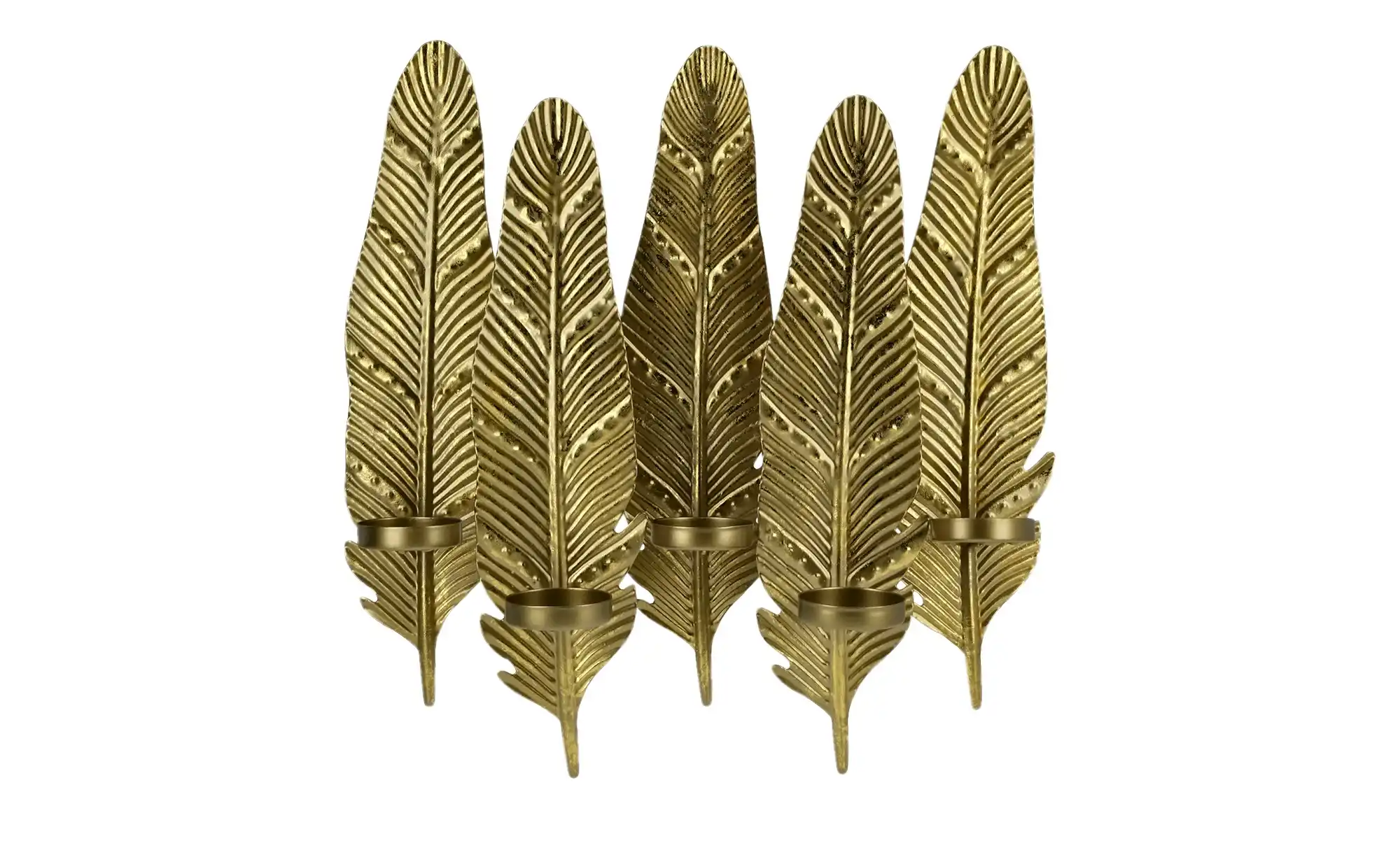 5er Wandkerzenleuchter Federn