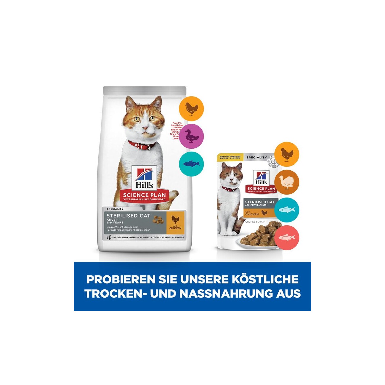 Hill's Science Plan Young Adult Sterilised mit Huhn 12x85g