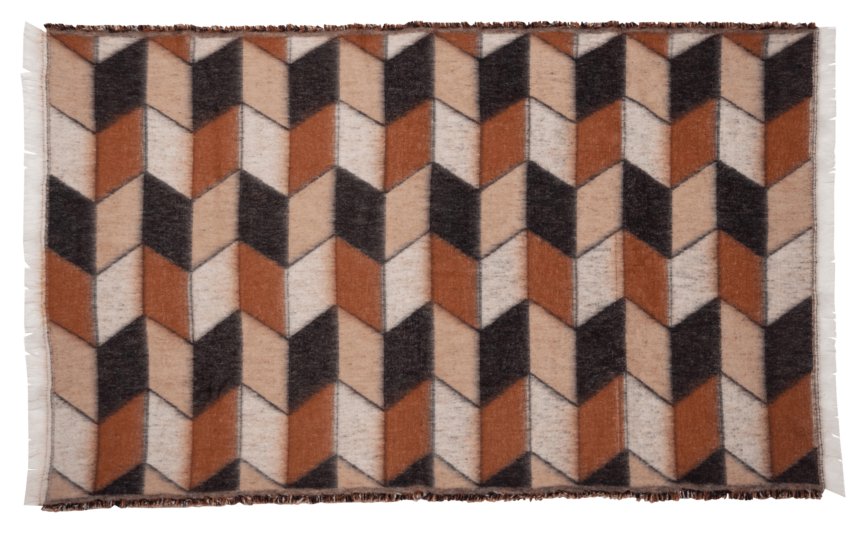 Plaid 230x135cm en laine mélangée | Marron